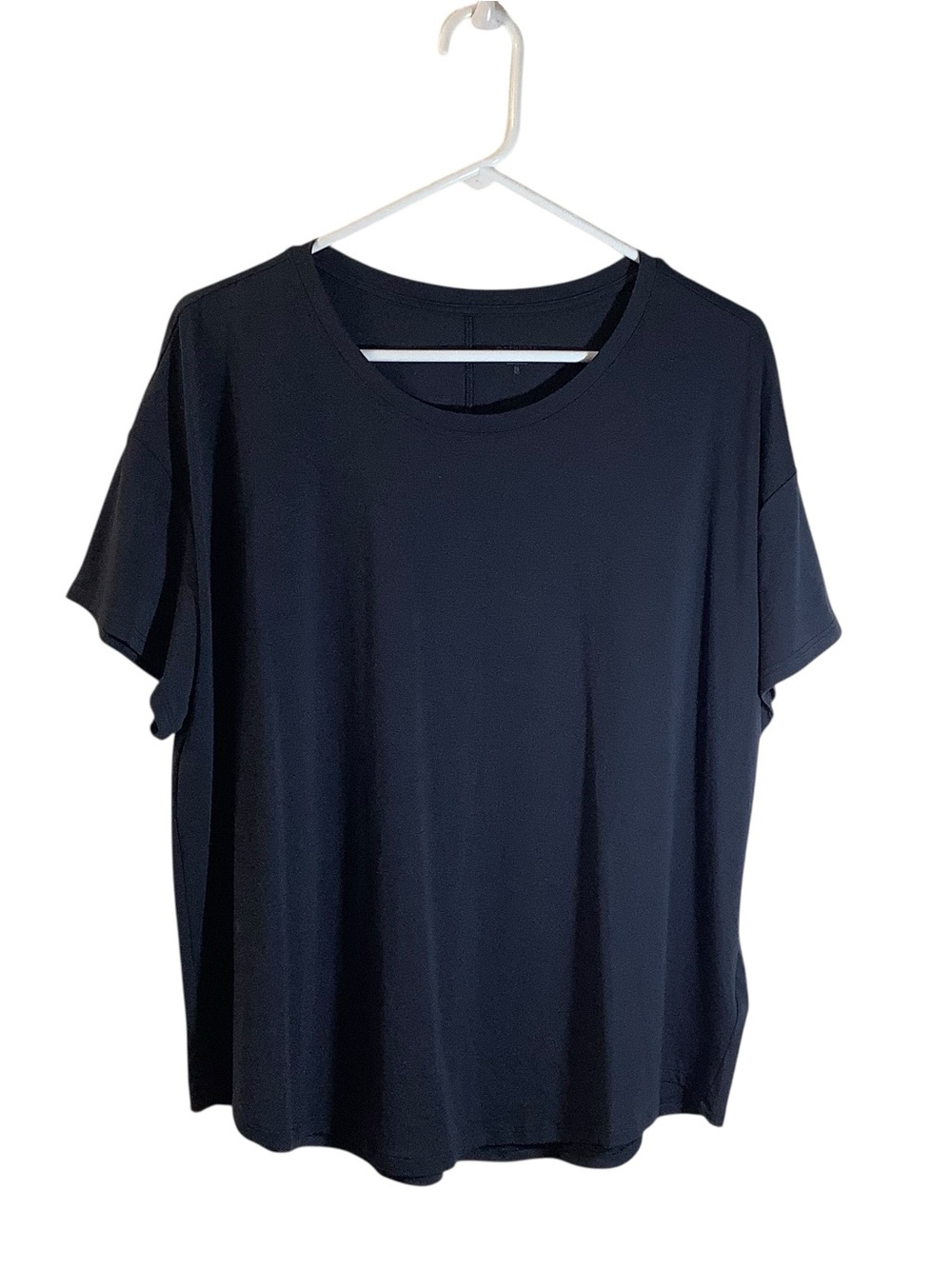 Athleta Navy Short Sleeve Crewneck Tee